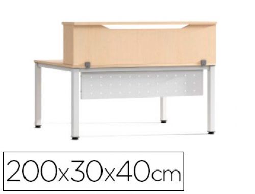 Apoio de secretaria rocada valido para mesas work metal executive 200x30x40 cm acabamento aa01 faia/faia , Rocada , 150678 , 8427951502018